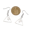 Triangle Shell Pearl Dangle Earrings EJEW-JE06769-3