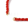 Braided Cotton Cord Bracelet Making MAK-L043-02G-10-2