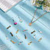 100Pcs 4 Colors Alloy Glue-on Flat Pad Bails FIND-AR0006-02-4