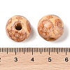 Round Printed Natural Maple Wood Beads WOOD-R243-16mm-B08-3