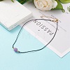 Faceted Natural Dyed Amethyst Pendant Necklaces NJEW-JN03230-03-4