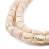 Frosted Imitation Jade Glass Beads Strands GLAA-P058-07B-12-3