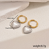 Stainless Steel Heart with Word Hoop Earrings AA7746-3-2