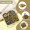20Pcs 4 Styles Tibetan Style Alloy Leaf Pendants TIBEP-YW0002-39-5