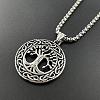 Tree of Life Hollow Tree of Life Pendant 304 Stainless Steel Punk Necklace Jewelry HL3986-1