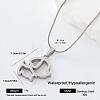 304 Stainless Steel Pendant Necklaces for Women DV7117-3-1