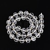 Ombre Effect Dyed Transparent Crackle Glass Beads Strands GLAA-Q111-10MM-08-3