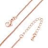 Brass Box Chains Necklaces for Women NJEW-D302-08RG-2