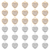 SUPERFINDINGS 40Pcs 2 Colors Alloy Rhinestone Pendants FIND-FH0008-95-1