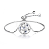 Brass Micro Pave Cubic Zirconia Sider Bracelets PW-WGF387B-01-1