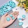 132Pcs 14 Styles Synthetic Turquoise Cabochons TURQ-AR0001-24-3