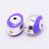 Double-Sided Enamel Alloy Beads ENAM-WH0049-40P-04-RS-1