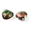 Two Tone Spray Painted Transparent Glass Beads X-GLAA-T022-26-B01-3