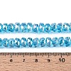Electroplate Transparent Glass Beads Strands EGLA-N022-04A-D09-4