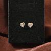Brass Micro Pave Clear Cubic Zirconia Stud Earrings for Women EJEW-F403-04G-1