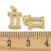 Rack Plating Brass Micro Pave Cubic Zirconia Pendants KK-K386-02E-G-3