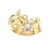 Brass Micro Pave Cubic Zirconia Pendants KK-I476-26G-05-1