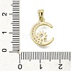 Brass Micro Pave Cubic Zirconia Pendants ZIRC-D275-03G-3