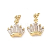 Brass Pave Clear Cubic Zirconia Charms CU-CBAF0F8-13G-1