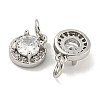 Brass Micro Pave Clear Cubic Zirconia Pendants KK-P275-30P-2