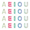 40Pcs 5 Colors UV Plating Transparent Acrylic European Beads OACR-TA0005-05-2