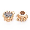 Brass Micro Pave Cubic Zirconia Charms KK-S356-772A-2