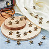 SUPERFINDINGS 24Pcs Alloy Star Lapel Pin Brooches JEWB-FH0001-37AB-5