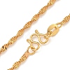 Brass Singapore Chain Necklaces for Women NJEW-U011-01G-2