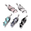Natural & Synthetic Mixed Stone Double Terminal Pointed Pendants GG-N001-02AS-1