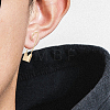 8Pcs Brass Safety Pin Shape Dangle Hoop Earrings for Men Women KK-AR0002-90-5