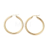 Ring 304 Stainless Steel Hoop Earrings for Women Men EJEW-B049-01D-G-1