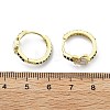 Brass Micro Pave Cubic Zirconia Hoop Earrings EJEW-C136-01B-02-5