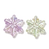 Christmas Snowflake UV Plating Luminous Rainbow Iridescent Acrylic Beads LACR-R001-07A-4