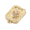 Brass Micro Pave Cubic Zirconia Pendants KK-D283-30G-03-2