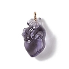 Transparent Resin Pendants RESI-E028-01G-08-2