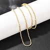 2MM Brass Ball Chain Necklaces for Men Women NJEW-L012-04G-1