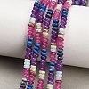 Gradient Color Natural Dyed White Jade & Lapis Lazuli & Synthetic Shoushan Stone Beads Strands GG-CBA1E0E-01C-1