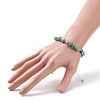 Natural Green Aventurine Chips & Resin Evil Eye Braided Bead Bracelet BJEW-JB08495-07-3