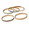 304 Stainless Steel Enamel Bangles BJEW-D408-32G-2