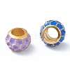 Alloy Enamel European Beads KK-B030-11G-2