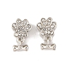 Rack Plating Alloy Rhinestone European Dangle Charms FIND-C055-19P-01-1