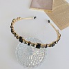 Glass Rhinestone Hair Bands OHAR-PW0007-38D-1