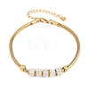 Polymer Clay Rhinestone Beaded Bracelets SA-D001-06G-3