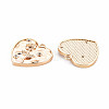 Brass Micro Pave Clear Cubic Zirconia Pendants KK-S364-180-2