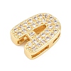 Brass Micro Pave Cubic Zirconia Beads KK-C170-35G-3