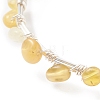 Natural Yellow Opal Braided Beaded Bracelet BJEW-JB07998-05-4