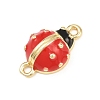 Brass Enamel Insect Connector Charms KK-L275-64G-02-2