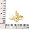 Rack Plating Brass Micro Pave Clear Cubic Zirconia Pendants KK-C047-20A-G-3