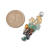 Natural Citrine & Tiger Eye & Aventurine & South Africa Jasper Chip Beads Pendant Decorations HJEW-JM02124-02-3