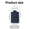 16Pcs Rectangle PU Leather Keychains KEYC-DC0001-45A-2